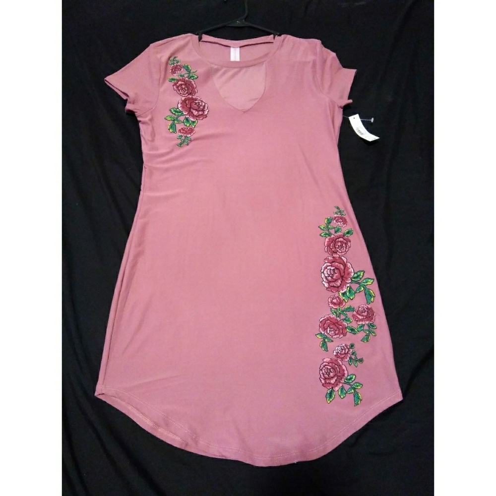 Pink Dress with flowers